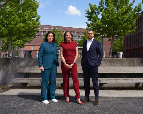 Marjolein Moorman, Sofyan Mbarki en Hester van Buren kandidaat-wethouders PvdA Amsterdam