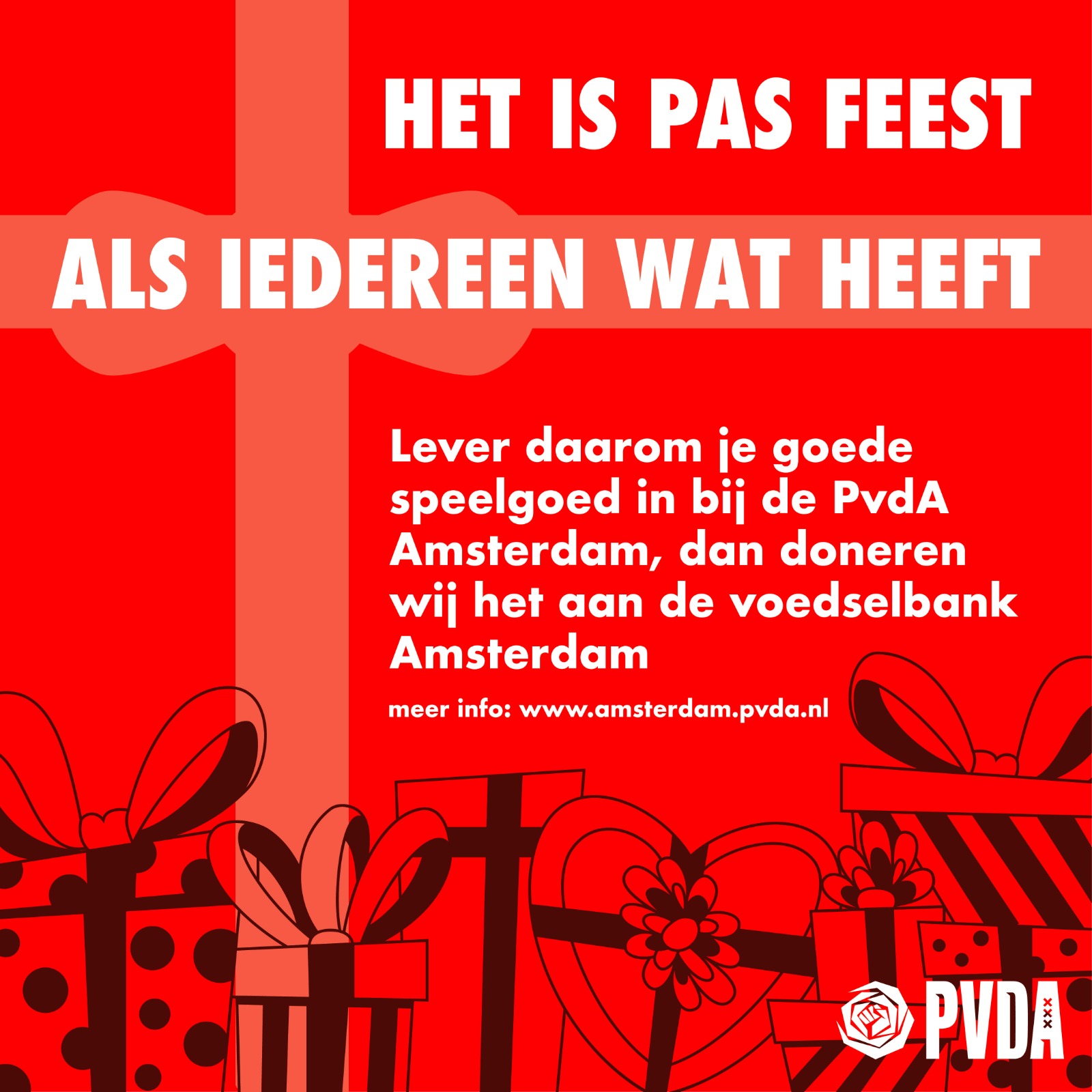Ster speer Per Het is pas feest als iedereen wat heeft: doneer je speelgoed - PvdA  Amsterdam