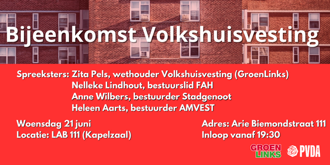 Bijeenkomst Volkshuisvesting - PvdA Amsterdam